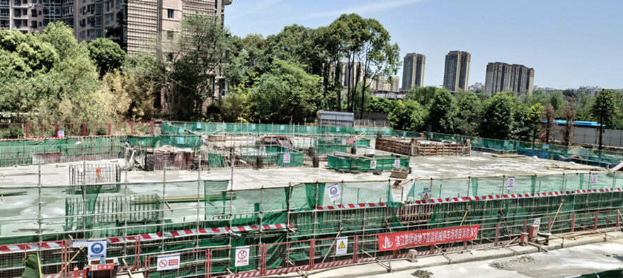 民生實事項目濱江路智能停車場實現(xiàn)主體封頂